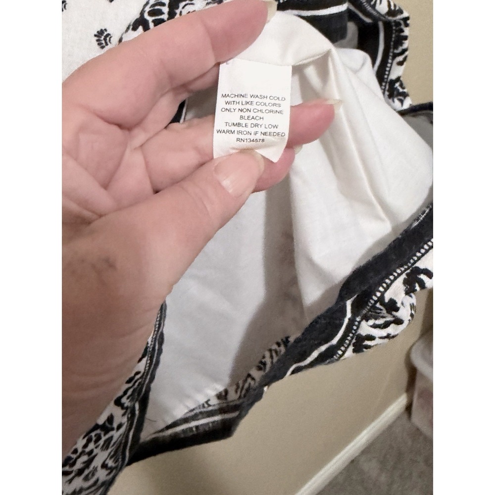 Vineyard Vines Dress 6 White Linen Cotton Beach Nautical Linen midweight - Picture 6 of 7